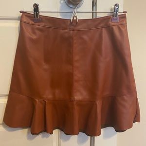 BB Dakota brown faux leather skirt